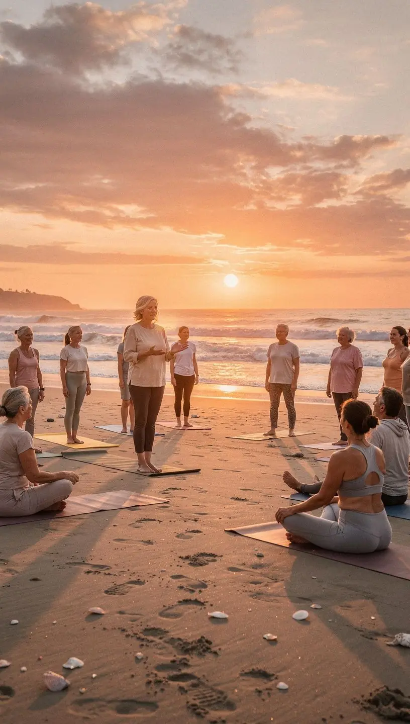 Active adults dancing for fitness and social engagement.